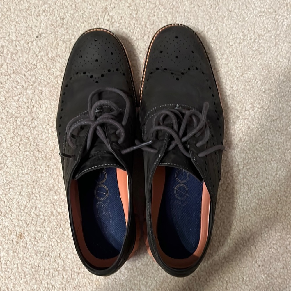 Cole Haan Wingtip Oxford Shoe in Dark Chocolate - Burnt Henna (9.5M)